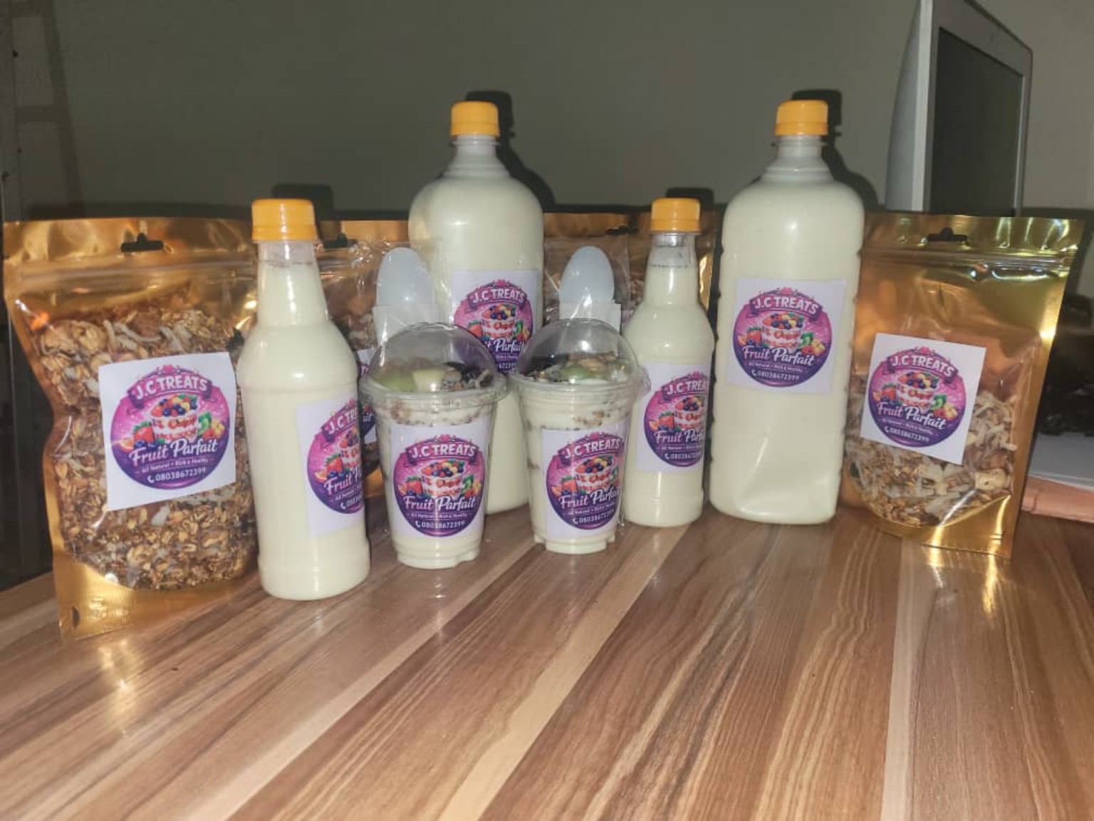 JC Treats fruit parfait and yogurt products